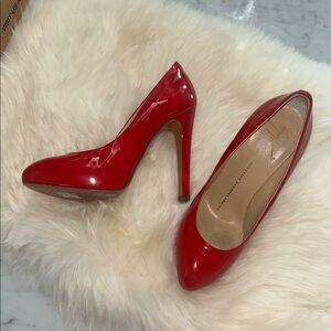Giuseppe Zanotti Red Patent Leather Heels 36 1/2